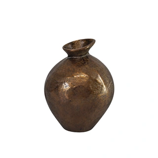 Vase aluminium Ant.brass Shiny S - 23x30 cm | De Boet