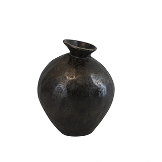 Vase aluminium Ant.black Shiny S - 23x30 cm | De Boet