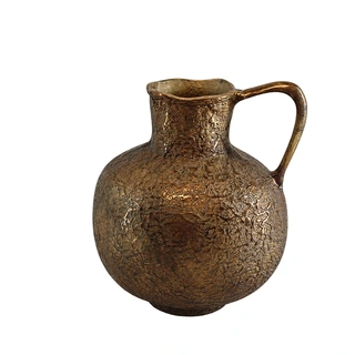 Vase aluminium Ear Ant.brass L - 30x26x33 cm | De Boet