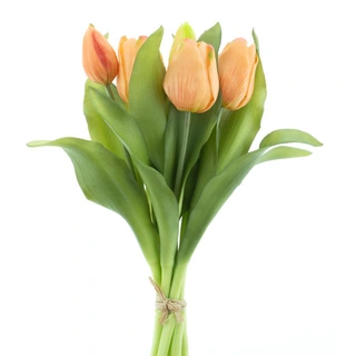 Bosje Kunst Tulpen Vermeer x6 Peach - 31 cm