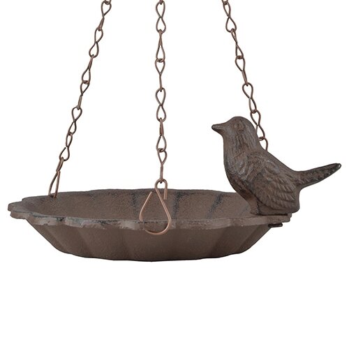 Esschert Design Hangend vogelbad met 1 vogel