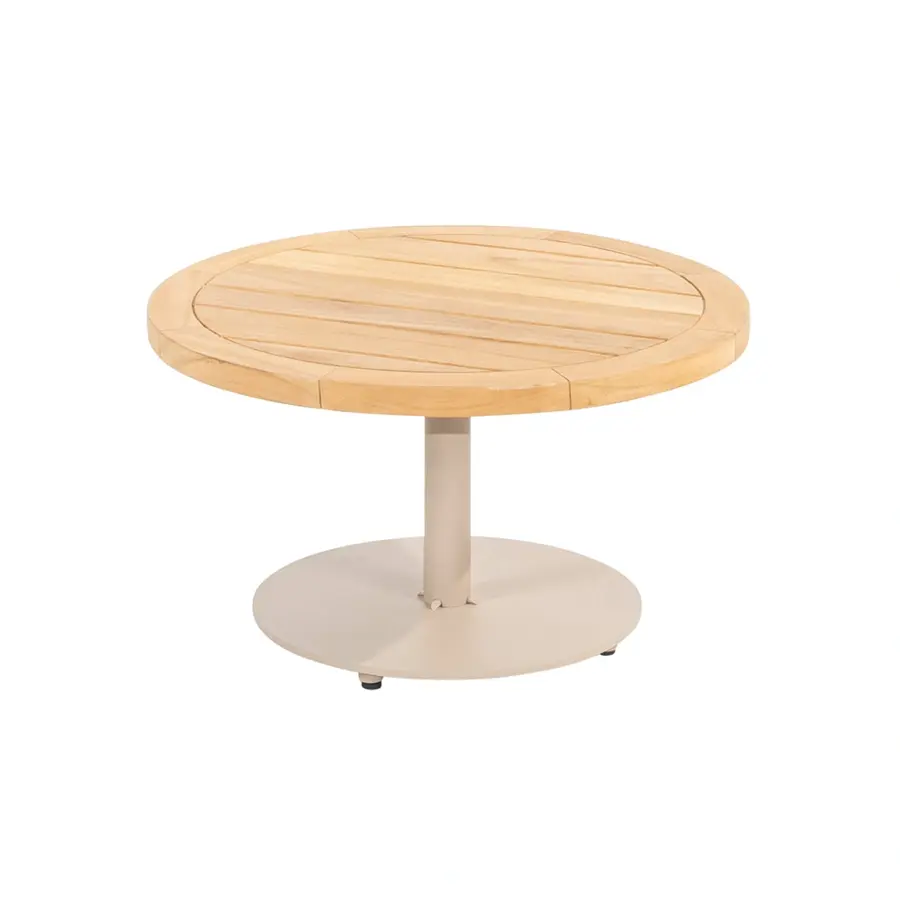 4 Seasons Outdoor Volta Teak Salontafel Latte - Ø60 cm - afbeelding 1