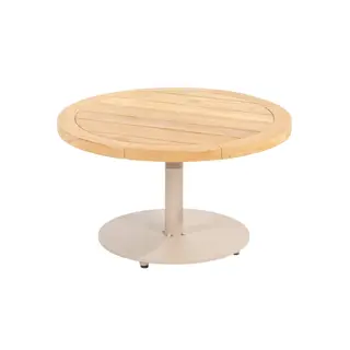 4 Seasons Outdoor Volta Teak Salontafel Latte - Ø60 cm - afbeelding 1