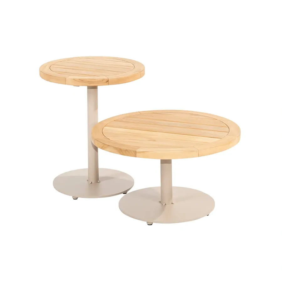 4 Seasons Outdoor Volta Teak Salontafel Latte - Ø60 cm - afbeelding 2