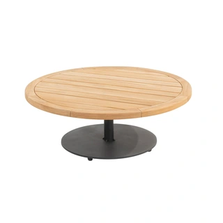 Volta Teak Salontafel Antraciet - Ø80 cm | De Boet