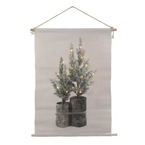 Wanddoek Kerstboom B LED Cosy - S