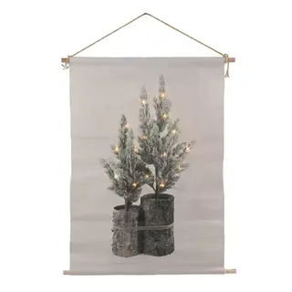 Wanddoek Kerstboom B LED Cosy - S