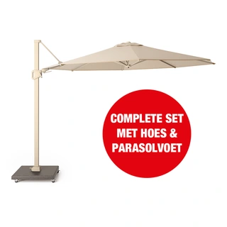 Halifax Zweefparasol Set Ø350 cm - Ivory | De Boet