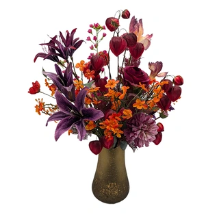 Kunstbloemen Najaarsboeket Paars - 70 cm