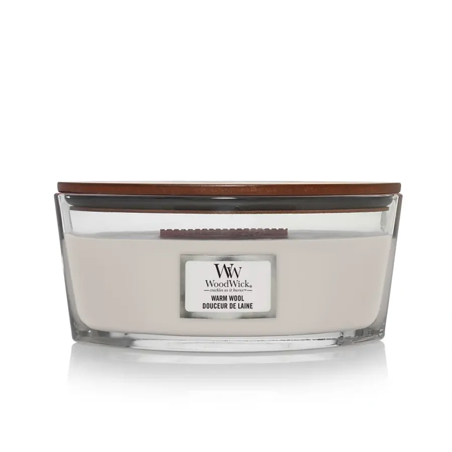 WoodWick Warm Wool Ellipse Candle - afbeelding 1