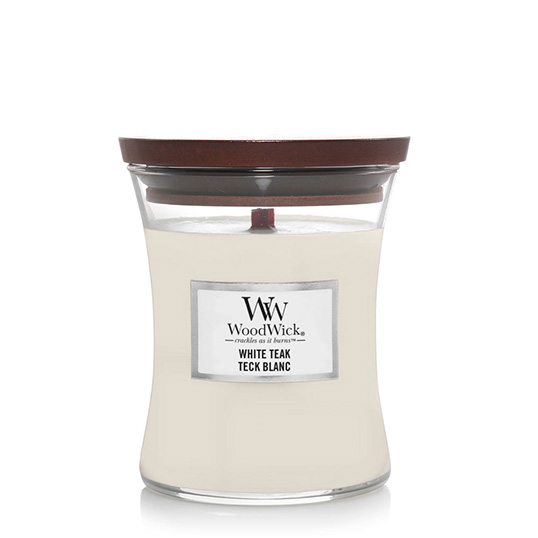 WoodWick White Teak Medium Candle