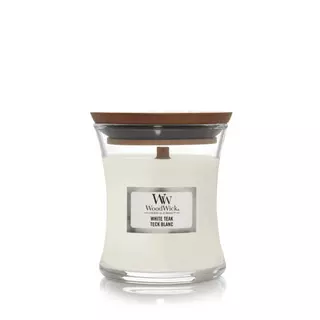 WoodWick White Teak Mini Candle