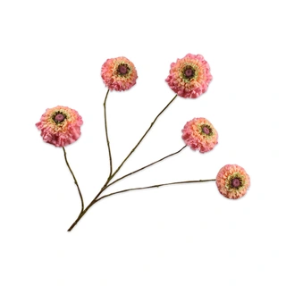 Kunstbloem Zinnia Perzik - 91 cm