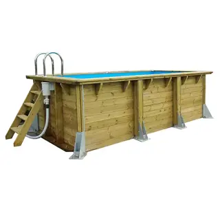 Ubbink Houten Zwembad Linéa UrbanPool Compleet - 250x450x140 cm - afbeelding 1